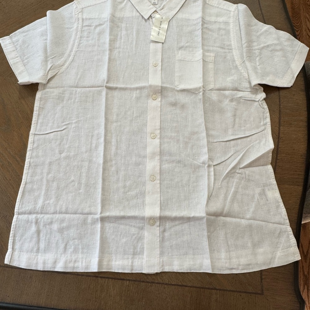 Men's White Short Sleeve Shirt